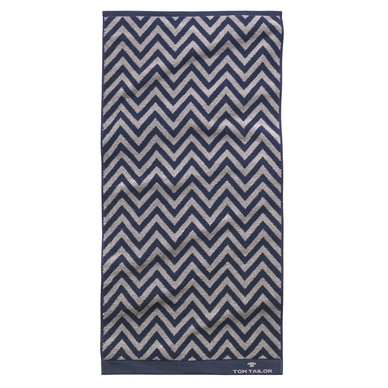 2 Handtücher Tom Tailor Walk-Frottier Hello Navy