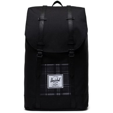 Sac à Dos Herschel Supply Co. Retreat Black Grayscale Plaid