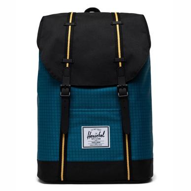 Rugzak Herschel Supply Co. Retreat Harbour Blue Grid Black Amber Yellow