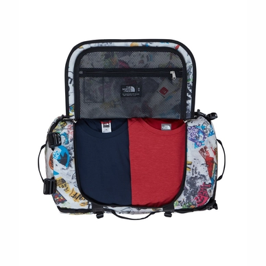 Reistas The North Face Base Camp Duffel TNF Red Sticker Bomb Decay Print TNF Black Small