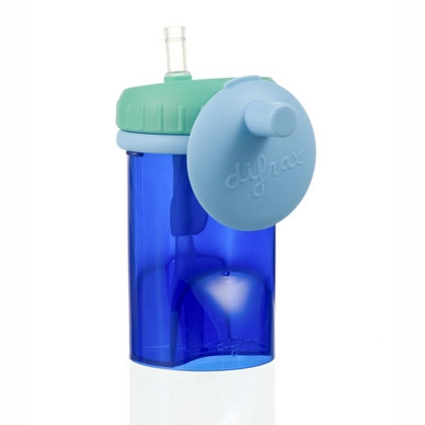 Rietjesbeker Anti-lek Difrax 250 ml Blauw