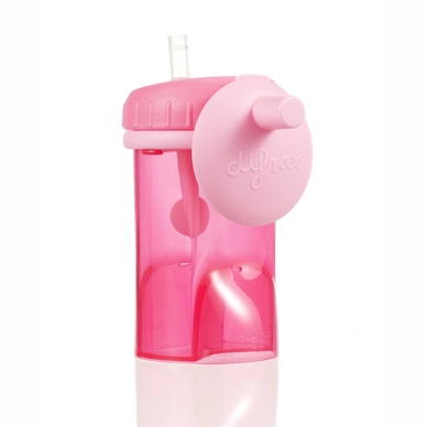 Rietjesbeker Anti-lek Difrax 250 ml Roze