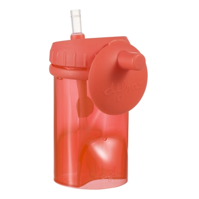 Rietjesbeker Anti-lek Difrax 250 ml Koraal