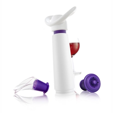Wine Saver Concerto Gift Set Vacu Vin White
