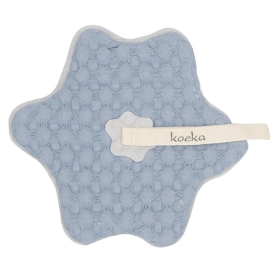 Speendoek Koeka Oslo Teddystof Soft Blue Silver Grey