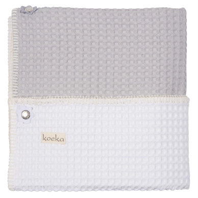 Babydeken Ledikant Koeka Dubbeldeken Amsterdam White Silver Grey