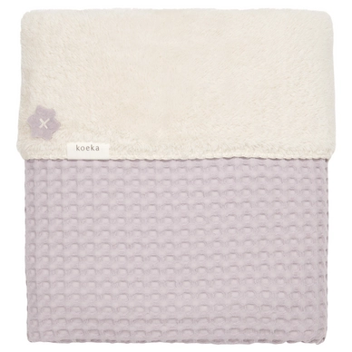 Wiegdeken Koeka Wafel Teddy Oslo Lila Pebble