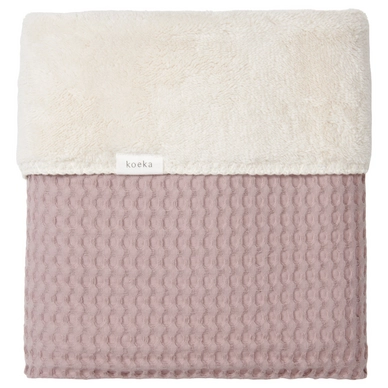 Wiegdeken Koeka Wafel Teddy Oslo Mauve Pebble