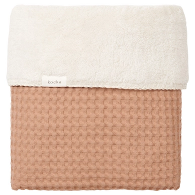 Eenpersoonsdeken Koeka Wafel/Teddy Oslo Soft Earth Pebble