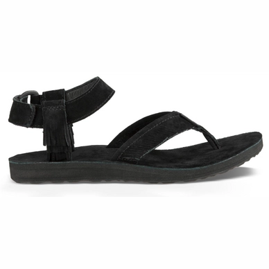 Teva Women Original Sandal Leather Fringe Black
