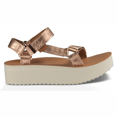 Teva Women Flatform Universal Mirrored Metallic Copper