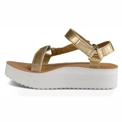 Teva Women Flatform Universal Mirrored Metallic Gold