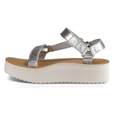 Teva Women Flatform Universal Mirrored Metallic Silver