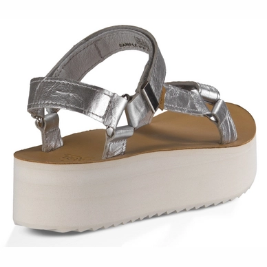 Teva Women Flatform Universal Mirrored Metallic Silver