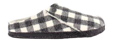 Slipper Birkenstock Women Zermatt Soft Footbed Wool Felt Plaid White Narrow