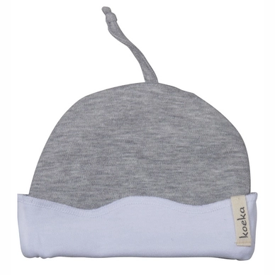 Babymuts Koeka Jip Soft Middle Grey White