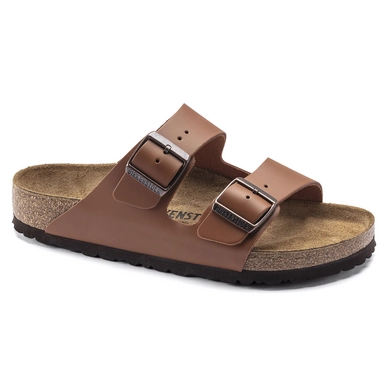 Slipper Birkenstock Unisex Arizona Natural Leather Ginger Brown Regular