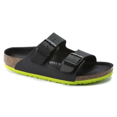 Slipper Birkenstock Kids Arizona Birko-Flor Desert Soil Black Lime Narrow