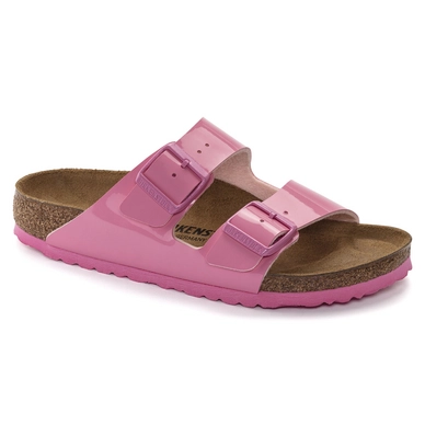Slipper Birkenstock Women Arizona Birko-Flor Patent Candy Pink Regular