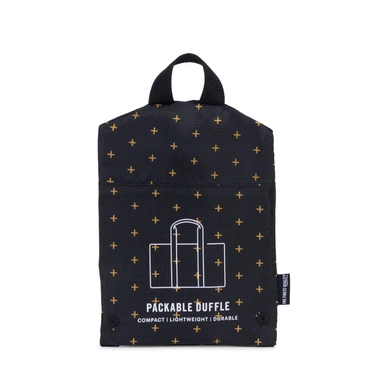 Reistas Herschel Supply Co. Packables Duffle Black Gridlock Gold
