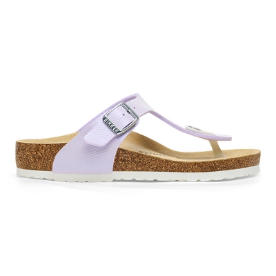 Slipper Birkenstock Gizeh BS Birko Flor Kinder BF Shiny Lizard Purple Fog Narrow Fashionschuh