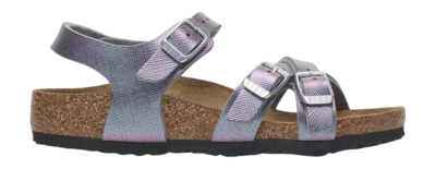 Sandaal Birkenstock Kids Kumba Birko-Flor Embossed Saffiano Iridescent Viola Narrow