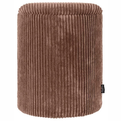 Poef Riverdale Luka Rib Bruin 44 cm