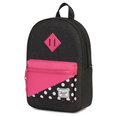 Rugzak Herschel Supply Co. Heritage Kids Black Polka Dot Fandango Pink