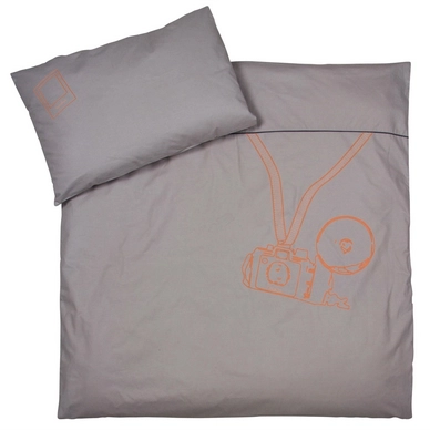 Dekbedovertrek Ledikant Koeka Paparazzi Taupe Orange