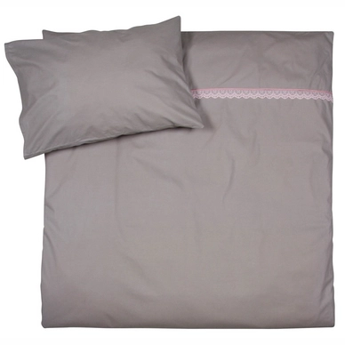 Dekbedovertrek Lace Tape Koeka Soft Taupe