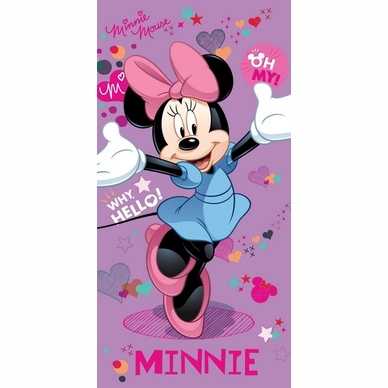 Strandlaken Disney Minnie Mouse Purple