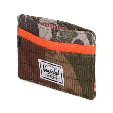 Portemonnee Herschel Supply Co. Embroidery Charlie Woodland Camo Vermillion Orange