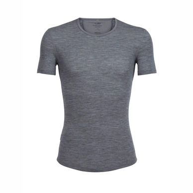 Ondershirt Icebreaker Men Anatomica Rib SS Crewe Gritstone Heather