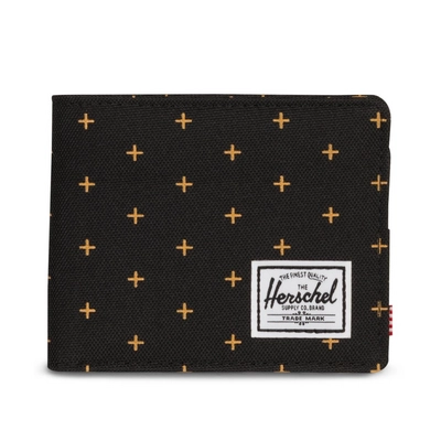 Portemonnee Herschel Supply Co. Roy Black Gridlock Gold