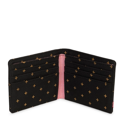 Portemonnee Herschel Supply Co. Roy Black Gridlock Gold