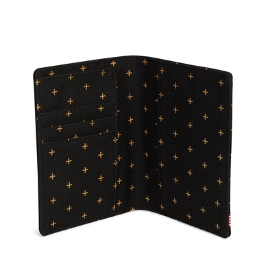 Paspoort Etui Herschel Supply Co. Raynor Black Gridlock Gold