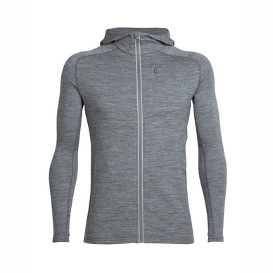 Sweatjacke Icebreaker Quantum LS Zip Hood Gritstone Heather Herren