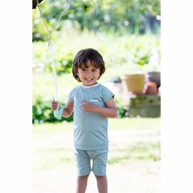 Pyjama Koeka Moonlight White Grey Korte Mouw