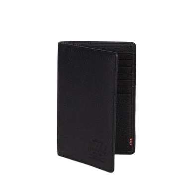 Portemonnee Herschel Supply Co. Search Leather Black Pebbled