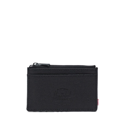 Portemonnee Herschel Supply Co. Oscar Leather Black Pebbled Leather