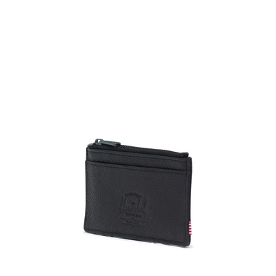 Portemonnee Herschel Supply Co. Oscar Leather Black Pebbled Leather