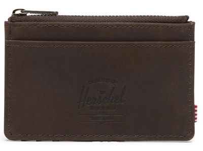 Portemonnee Herschel Supply Co. Oscar Leather Nubuck Brown