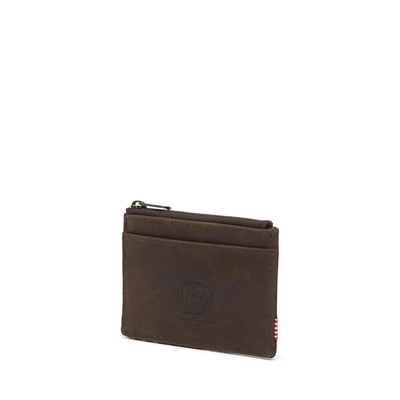 Portemonnee Herschel Supply Co. Oscar Leather Nubuck Brown