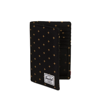 Portemonnee Herschel Supply Co. Search Black Gridlock Gold