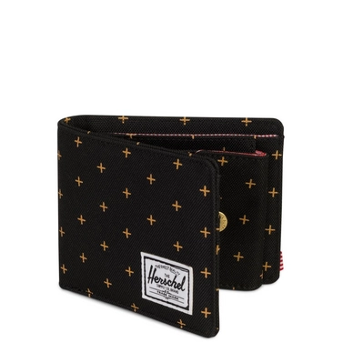 Portemonnee Herschel Supply Co. Roy Coin Black Gridlock Gold