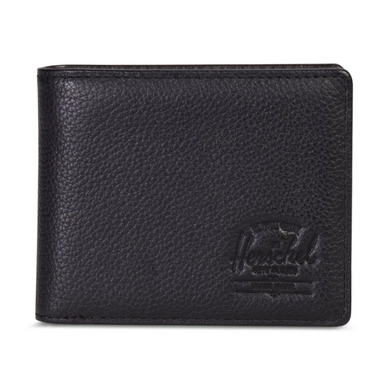 Portefeuille Herschel Supply Co. Hank Coin Leather Black Pebbled