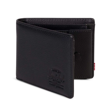 Portemonnee Herschel Supply Co. Hank Coin Leather Black Pebbled