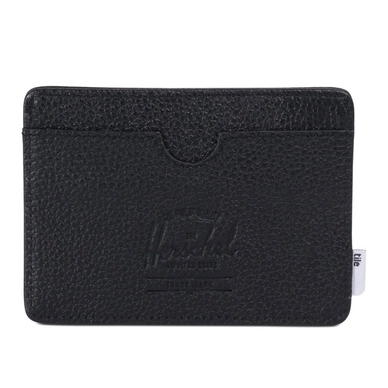 Portemonnee Herschel Supply Co. Tile Charlie Leather Black Pebbled