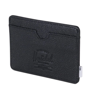 Portemonnee Herschel Supply Co. Tile Charlie Leather Black Pebbled