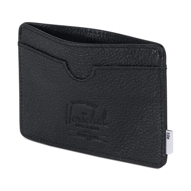Portemonnee Herschel Supply Co. Tile Charlie Leather Black Pebbled